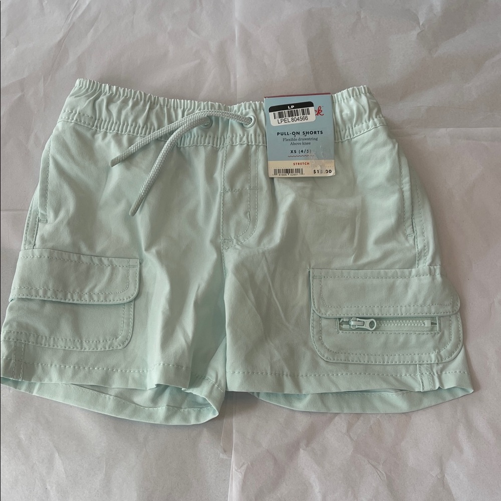 Blue Pull-On Cargo Shorts